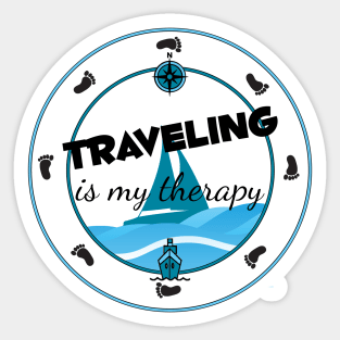 Traveling is my Therapy Sticker